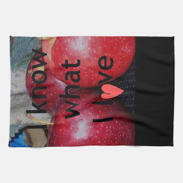 Linge De Cuisine "I Know What I Love" - Design à thème Apple (Horizontal)