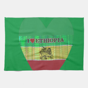Linge De Cuisine I Love Heart Ethiopie : Drapeau Art Motif