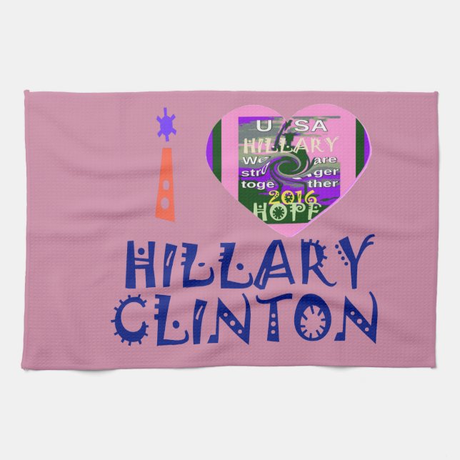 Linge De Cuisine I Love Hillary Clinton pour le président américain (Horizontal)