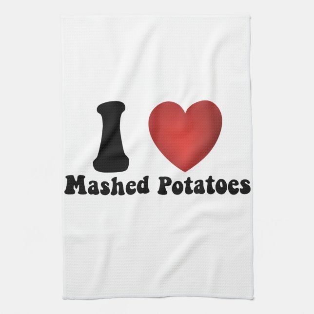 Linge De Cuisine I Love Mashed Potatoes Thanksgiving Diner Cadeau (Vertical)