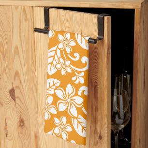 LINGE DE CUISINE ÎLE PLUMERIA (ORANGE)