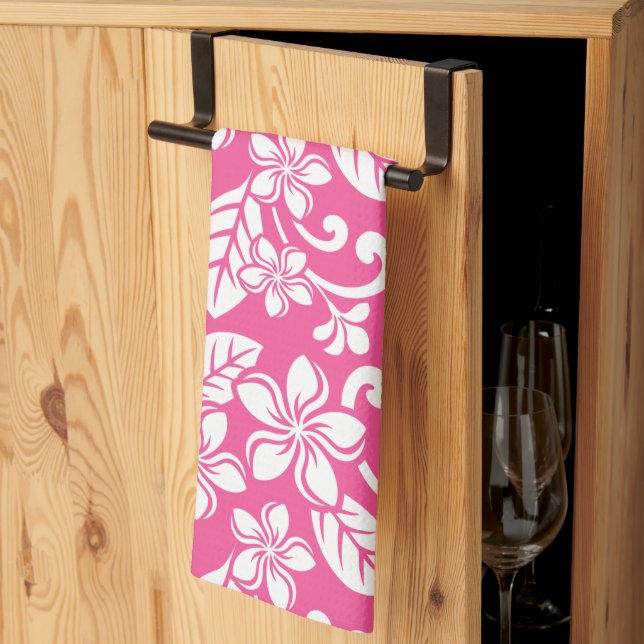 LINGE DE CUISINE ÎLE PLUMERIA (ROSE DE WATERMELON) (Pliage en tiers)