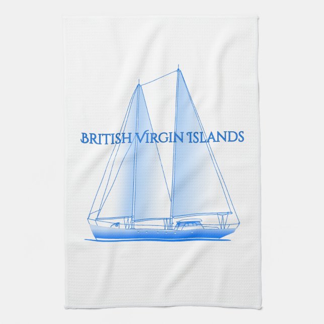 Linge De Cuisine Îles Vierges britanniques Voilier Nautique Côtier  (Vertical)