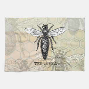 Linge De Cuisine Illustration Antique d'Insecte de Bourdon Reine Ab