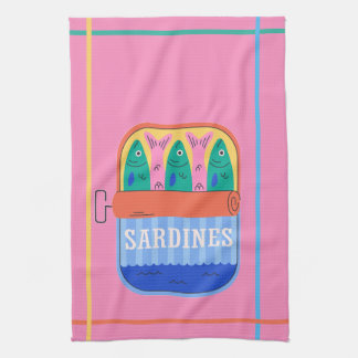 Linge De Cuisine Illustration de boîte de sardines rétro Cuisine ro