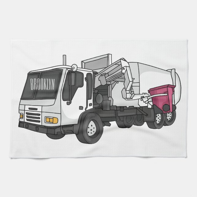 Linge De Cuisine Illustration de camion à ordures (Horizontal)