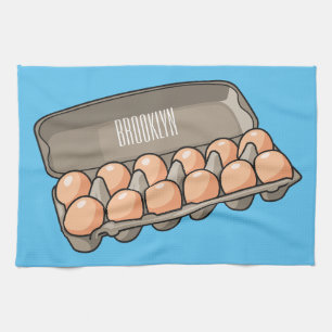 Linge De Cuisine Illustration de carton d'oeufs