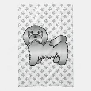 Linge De Cuisine Illustration de chien de dessin animé mignon Havan