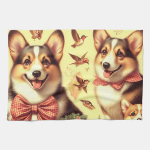 Linge De Cuisine Illustration de Corgi Corgi gallois mignon
