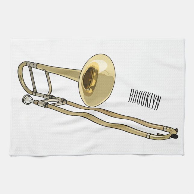 Linge De Cuisine Illustration de dessin animé de Trombone (Horizontal)