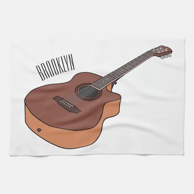 Linge De Cuisine Illustration de guitare acoustique (Horizontal)
