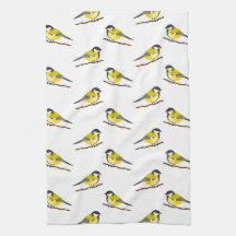 Illustration de motif d'oiseau mésange charmant