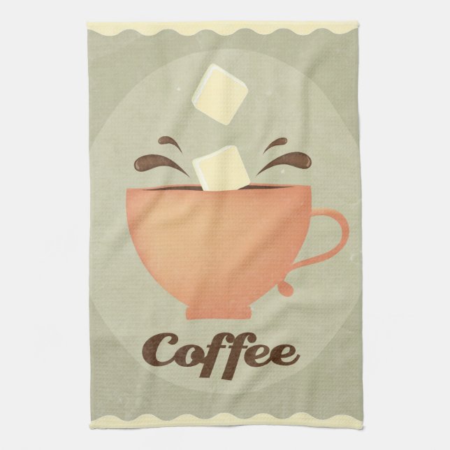 Linge De Cuisine Illustration de tasse de café (Vertical)