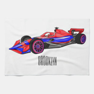 Linge De Cuisine Illustration de voiture de course professionnelle
