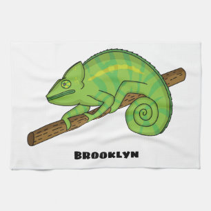 Linge De Cuisine Illustration du caméléon de la parson
