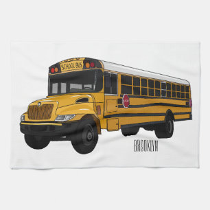 Linge De Cuisine Illustration d'un autobus scolaire