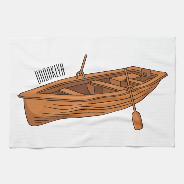 Linge De Cuisine Illustration d'un bateau à roues (Horizontal)