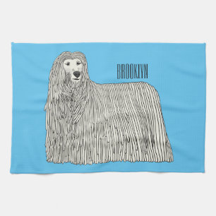 Linge De Cuisine Illustration Komondor pour chien