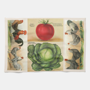Linge De Cuisine Illustrations vintages de ferme : style campagnard