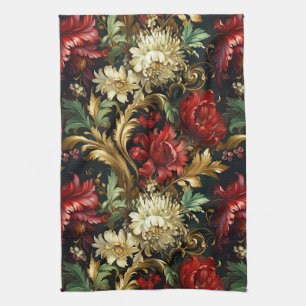 Linge De Cuisine Imaginaire de Noël Vintage motif floral