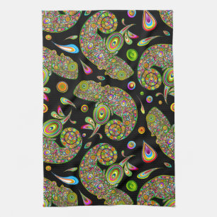 Linge De Cuisine Imaginaire psychédélique de Chameleon