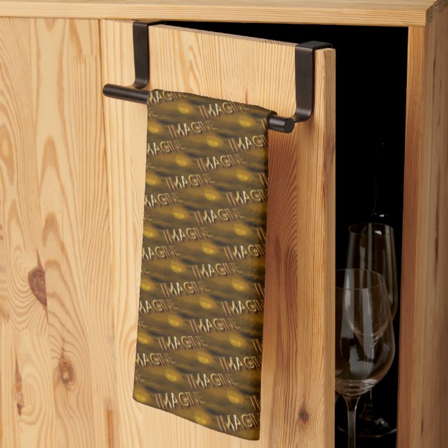 Linge De Cuisine Imaginez Imaginaire Lune Motif inspirationnel (Pliage en tiers)