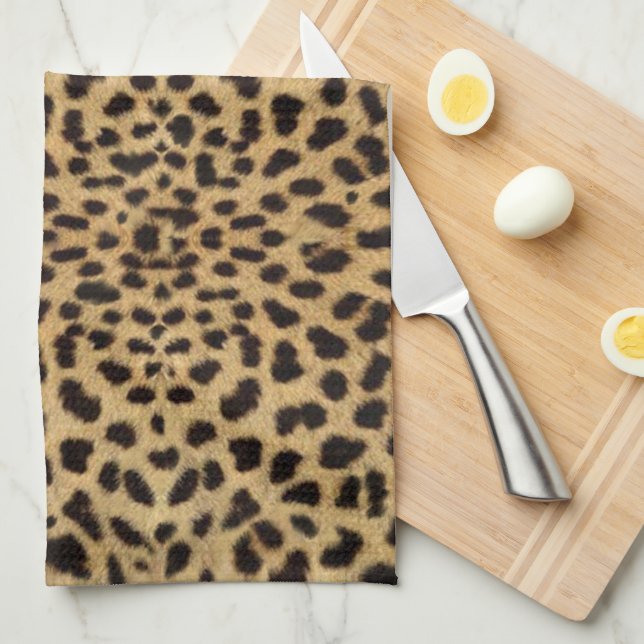 Linge De Cuisine Impression Cheetah (Quart Plié)