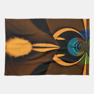 Linge De Cuisine Impression de contraste de couleur Abstraite