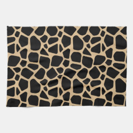 Linge De Cuisine Impression de girafe Brown noire