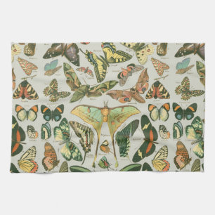 Linge De Cuisine Impression de motif de papillon de nuit vintage