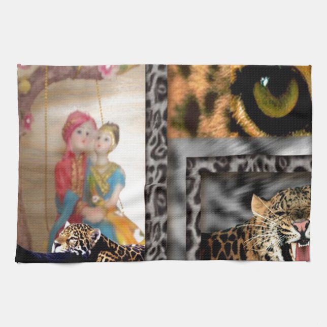 Linge De Cuisine Impression Tiger & Couple Art (Horizontal)