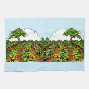 Linge De Cuisine Imprimerie de jardin des années 1920