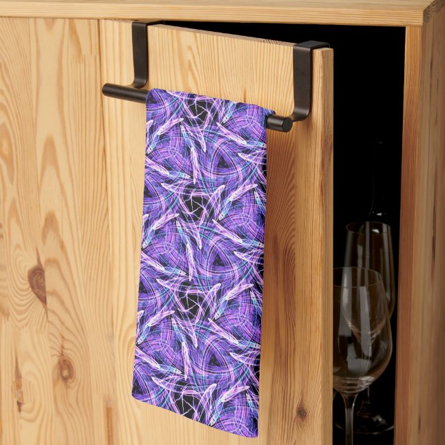 Linge De Cuisine Impulsion Violet (Pliage en tiers)