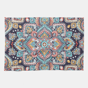 Linge De Cuisine Indian Paisley : Motif ethnique mandala