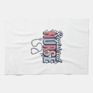 Linge De Cuisine Infirmière diplômée modèle de t-shirt vintage vect