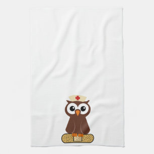 Linge De Cuisine Infirmière Owl (avec bandaid)