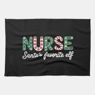 Linge De Cuisine Infirmière Père Noël Favorite Elf Life Infirmière