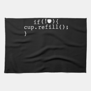 Linge De Cuisine Ingénieur logiciel de codage intelligent de rempli
