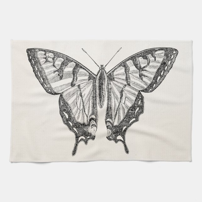 Linge De Cuisine Insectes de papillons personnalisés par papillon (Horizontal)