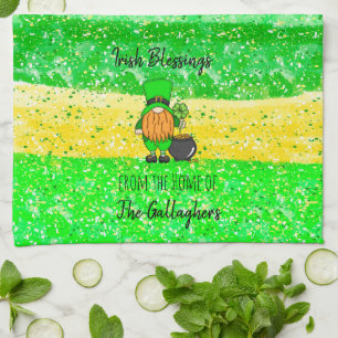 Linge De Cuisine Irish St Patrick's Day Leprechaun Gnome saisonnier