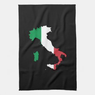 Linge De Cuisine Italie dans les couleurs du drapeau