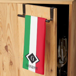 Linge De Cuisine Italie Drapeau italien Rouge Blanc Vert Italia Mon