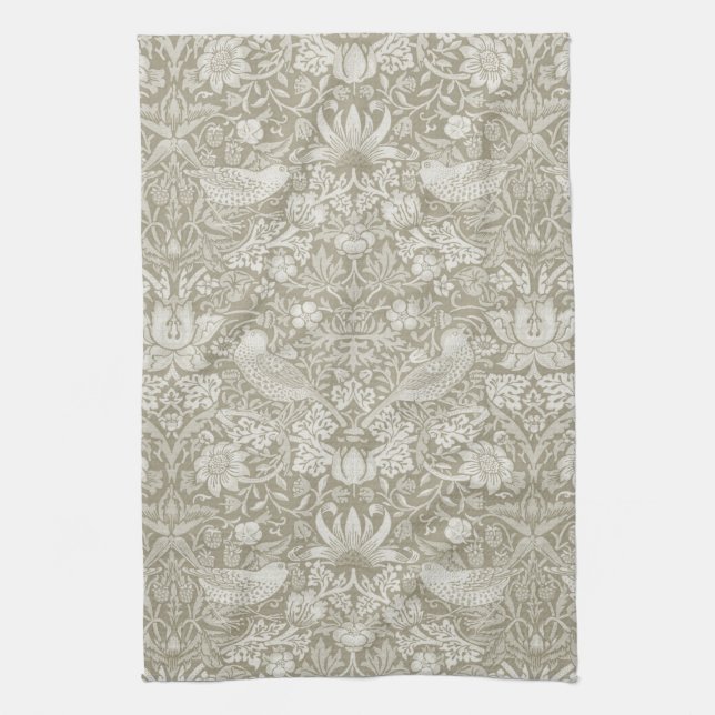 Linge De Cuisine Ivory, Thief fraise, William Morris (Vertical)