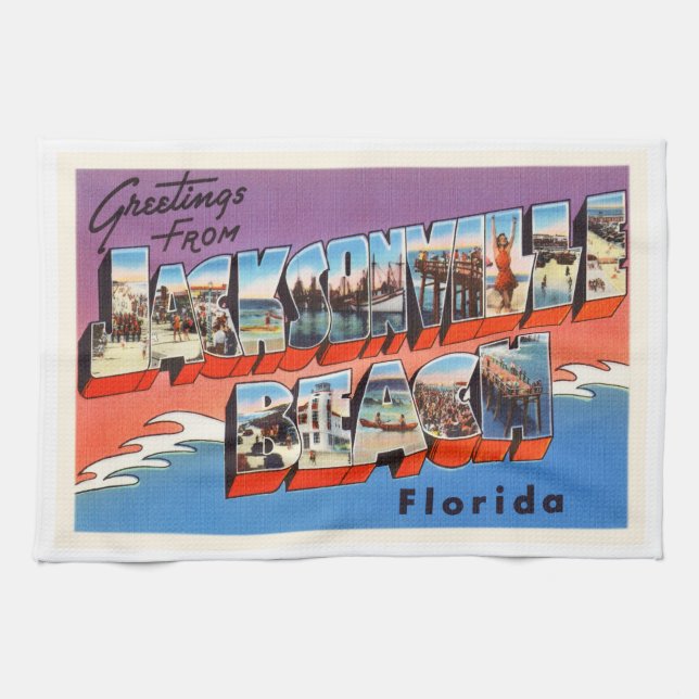 Linge De Cuisine Jacksonville Beach Floride FL Vieux souvenir de vo (Horizontal)