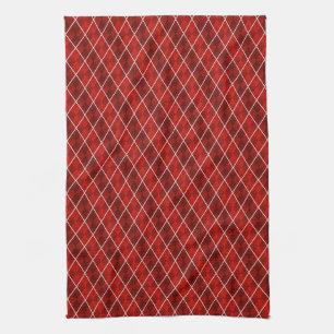 Linge De Cuisine Jacquard rouge givré