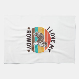 Linge De Cuisine J'adore mon design de chien Colley vintage turbule