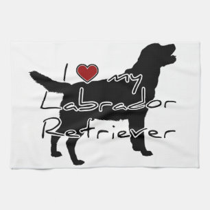 Linge De Cuisine J'ai "coeur" mes mots de Labrador Retriever avec d