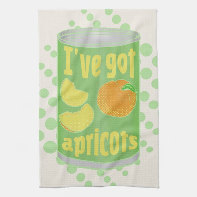 Linge De Cuisine J'ai des abricots Tin de fruit (Vertical)