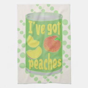 Linge De Cuisine J'ai des pêches Tin de fruit