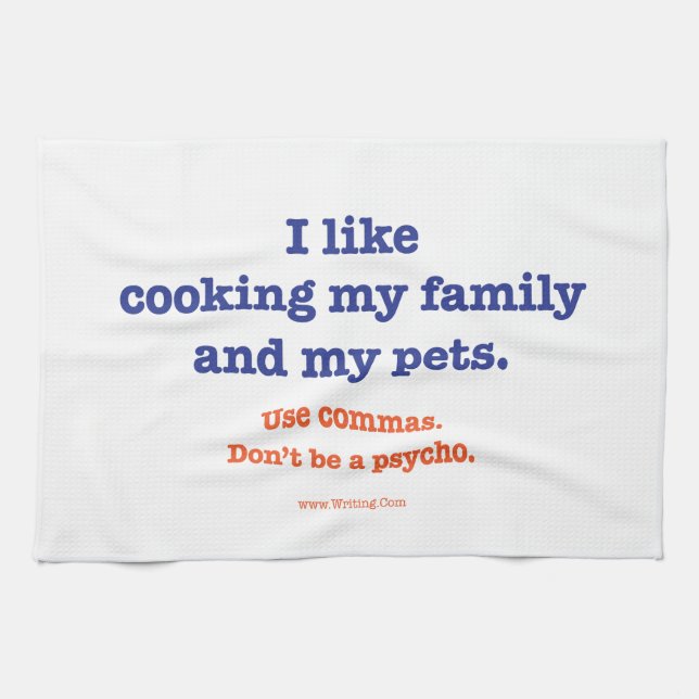 Linge De Cuisine J'aime faire cuire ma famille et mes animaux (Horizontal)